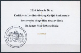 ** 2016 ELGYÜSZ Emlékív - Otros & Sin Clasificación