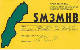 AK 185208 QSL - Sweden - Sundsvall - Radio Amateur