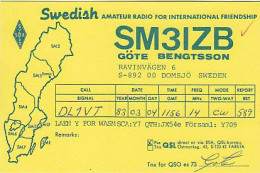 AK 185215 QSL - Sweden - Domsjö - Radio Amateur