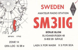 AK 185217 QSL - Sweden - Gävle - Radio Amateur