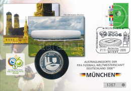 Németország 2005. "FIFA Labdarúgó Világbajnokság Németország 2006 / München" Ag Emlékérem érmés Borítékban, Bélyeggel és - Sin Clasificación