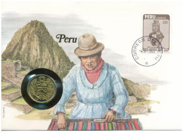 Peru 1982. 50I Cu-Ni Felbélyegzett Borítékban, Bélyegzéssel, Német Nyelvű Leírással T:UNC,AU Peru 1982. 50 Intis Cu-Ni I - Non Classés