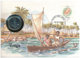 Tonga 1981. 20s "FAO" érmés Borítékban, Bélyeggel és Bélyegzéssel, Német Nyelvű Ismertetővel T:UNC Tonga 1981. 20 Seniti - Sin Clasificación