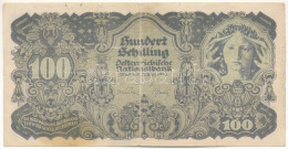 Ausztria 1945. 100Sch T:F,VG Folt, Kis Szakadás Austria 1945. 100 Schilling C:F,VG Spot, Small Tear Krause P#118 - Unclassified