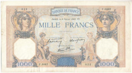 Franciaország 1940. Február 8. 1000Fr T:F Tűlyuk, Kis Szakadás France 1940. 8th Of February 1000 Francs C:F Pin Holes, S - Non Classés