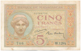 Madagaszkár 1937-1947. 5Fr "706 W.1284" T:F Szép Papír Madagascar 1937-1947. 5 Francs "706 W. 1284" C:F Fine Paper - Sin Clasificación