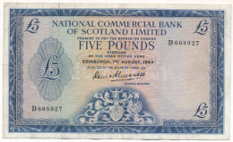 Skócia / Skót Nemzeti Kereskedelmi Bank 1963. 5P "D668927" T:F Scotland / National Commercial Bank Of Scotland 1963. 5 P - Unclassified