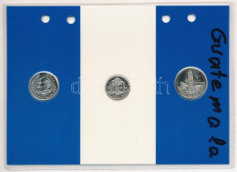 Guatemala 1994. 1c-10c Aranyozva (3xklf) Díszlapon T:AU Guatemala 1994. 1 Cent - 10 Cents Gilt (3xdiff), On Decorative C - Zonder Classificatie