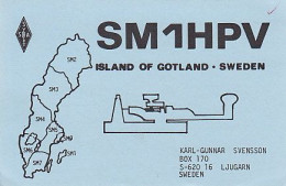 AK 185230 QSL - Sweden - Ljugarn - Radio Amateur