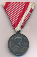 1917. "Károly Ezüst Vitézségi Érem II. Osztálya" Hadifém Kitüntetés Mellszalaggal T:XF Hungary 1917. "Silver Medal For B - Non Classés