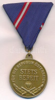 Ausztria 1963. "Katonai Szolgálati érdemérem / Stets Bereit" Bronz Kitüntetés Mellszalaggal T:AU  Austria 1963. "Militar - Unclassified