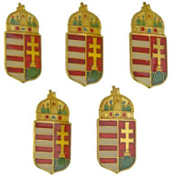 DN 5db Koronás, Magyar Címeres, Műgyantás Fém Jelvény (37x18mm) T:UNC - Non Classés