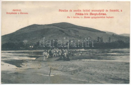 T2/T3 1907 Alvinc, Vintu De Jos; Kompátkelés A Maroson. Földes-féle Margit-Creme Reklám / Ferry Crossing River Mures. Hu - Unclassified