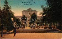 T2 1910 Arad, Baross Parki Kioszk, Mihályi Gyula Cukrászdája és Büféje. Ingusz I. és Fia Kiadása / Kiosk, Confectionery  - Unclassified
