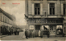 * T3 1913 Arad, Hunyadi Utca, Farber Lajos üzlete. Mandl Ignác Kiadása / Street, Shops (ragasztónyomok / Gluemarks) - Unclassified