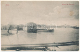 T2/T3 1915 Arad, Maros Folyó, úszó Hajómalom. Kerpel Izsó Kiadása / Mures Riverside, Floating Ship Mills (fl) - Non Classés