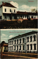 T2/T3 1913 Belényes, Beius; Vasútállomás, M. Kir. állami Polgári Leányiskola. Süssmann Lázár Kiadása / Railway Station,  - Ohne Zuordnung