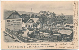 T2/T3 1903 Csíkszereda, Miercurea Ciuc; Alsó Park Részlete A Télifürdővel, Helvig G. János Fürdőtelepe / Park, Spa, Bath - Ohne Zuordnung