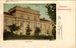 * T2/T3 1902 Csíkszereda, Miercurea Ciuc; Megyeháza. Szvoboda József Kiadása / County Hall (EK) - Ohne Zuordnung