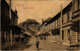 T2/T3 1907 Déva, Fő Utca, Vár, Fehér Kereszt Szálloda / Main Street, Castle, Hotel (fl) - Non Classificati