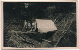 * T2/T3 1939 Felsőtömös, Felső-Tömös, Timisu De Sus (Brassó, Kronstadt, Brasov); Sátorozás / Tent. Photo (EK) - Non Classificati