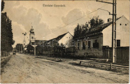 * T2/T3 Gyorok, Ghioroc; Utca, Templom, Arad-Hegyaljai Helyiérdekű Vasút Sínje. Butar Kiadása / Street, Churches, Railwa - Non Classificati