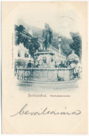 T2 1899 (Vorläufer) Herkulesfürdő, Baile Herculane; Herkules Szökőkút. Emil Jäger Kiadása / Brunnen / Fountain - Non Classés