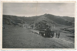 T3/T4 1943 Hollómező, Magoaja; Autóbusz Kirándulókkal / Autobus With Tourists (fa) - Non Classés