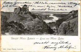 T2/T3 1902 Lippa, Lipova; Solymosi Vár, Máriaradna. Gregor Fischer Kiadása / Cetatea Soimos / Castle Ruins, Radna (kis S - Sin Clasificación