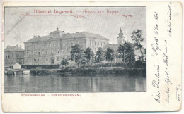 T2/T3 1899 (Vorläufer) Lugos, Lugoj; Főgimnázium. Nemes Kálmán Kiadása / Obergymnasium / Grammar School (EK) - Non Classés