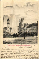 * T2/T3 1903 Besztercebánya, Banská Bystrica; Városháza, Tér, Szökőkút / Town Hall, Square, Fountain (EK) - Unclassified
