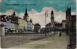 ** T3 Besztercebánya, Banská Bystrica; IV. Béla Király Tér, Ivánszky Elek üzlete. Karniol Kiadása / Square, Shops (EB) - Ohne Zuordnung