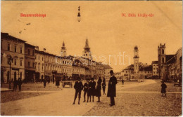 T2/T3 1909 Besztercebánya, Banská Bystrica; IV. Béla Király Tér, Nemzeti Szálló, Lőwy Jakab és Ehrenwald Gyula üzlete. G - Non Classés