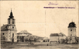 T2/T3 1919 Breznóbánya, Brezno Nad Hronom; Római Katolikus Templom és Városháza / Church And Town Hall (EK) - Non Classificati