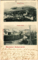 * T2/T3 1904 Dobsina, Dobschau; Látkép, Kossuth Sétatér. Kökler Arthur Kiadása / General View, Promenade, Square (Rb) - Non Classificati