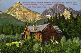 T2/T3 1916 Felsőhági, Visne Hagy, Vysné Hágy (Tátra, Magas-Tátra, Vysoké Tatry); Hohenlohe Herceg Vadászkastélya, Háttér - Non Classés