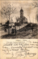 T2/T3 1908 Laksárújfalu, Laksár-Újfalva, Laksárska Nová Ves; Templom. Wiesner Alfred Kiadása / Kirche / Church (fl) - Ohne Zuordnung