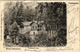 T2/T3 1905 Modor-Harmónia, Modern-Harmonie, Modra; Turista út Villa. Blau Béla Kiadása / Villa (EK) - Ohne Zuordnung