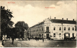 T2/T3 1914 Ruttka, Vrútky; Korona Szálloda, Varjassy László üzlete. Schulz Ármin Kiadása / Hotel, Shop (EK) - Ohne Zuordnung