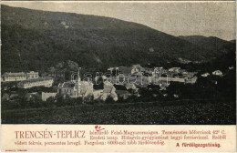 T2/T3 1901 Trencsénteplic, Trencianske Teplice; Fürdő Reklámja / Spa Advertisement (EK) - Sin Clasificación