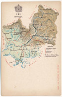 ** T2 Ung Vármegye Térképe. Kiadja Károlyi Gy. / Uzská Zupa / Map Of Ung County - Unclassified