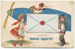 T4 1939 Ungvár, Uzshorod, Uzhhorod, Uzhorod; Magyar Népviseletes Leporellolap 10 Képpel / Hungarian Folklore Leporelloca - Ohne Zuordnung