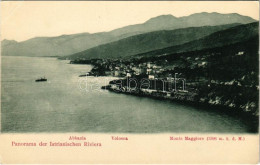** T3 Abbazia-Volosca, Opatija-Volosko; Panorama Der Istrianischen Riviera, Monte Maggiore / Istrian Riviera, Ucka (EK) - Sin Clasificación