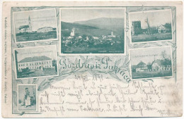 T2/T3 1898 (Vorläufer) Pakrác, Pakratz, Pakrac; Hotel Pakrac Mit Der Brueke, Altes Schloss, Herrsch. Somsee / Multi-view - Zonder Classificatie