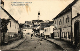 T2/T3 1915 Varasdfürdő, Warasdin-Töplitz, Varazdinske-Toplice; Utca. Jakob Strauss Kiadása / Street - Non Classés