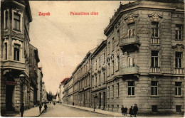 * T2/T3 1908 Zagreb, Zágráb; Palmaticeva Ulica, Krcma / Utca, Vendéglő / Street, Restaurant (fl) - Zonder Classificatie