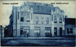 T2/T3 1917 Apatin, Schäffer Szálloda. Lotterer Antal Kiadása / Hotel - Ohne Zuordnung