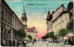 * T2/T3 1918 Szabadka, Subotica; Kossuth Utca, Kramer üzlete. Schmidt Vilmos Kiadása / Street View, Shops (Rb) - Unclassified