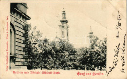 T2/T3 1900 Zimony, Semlin, Zemun; Kaiserin Und Königin Elisabeth Park / Erzsébet Királynő Park. Kercsevits Kiadása (EK) - Non Classificati