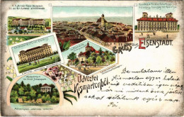 T2/T3 1907 Kismarton, Eisenstadt; Katonai Alreáliskola, Eszterházy Herceg Várkastély, Mária Templom, Kálváriatemplom Fel - Unclassified